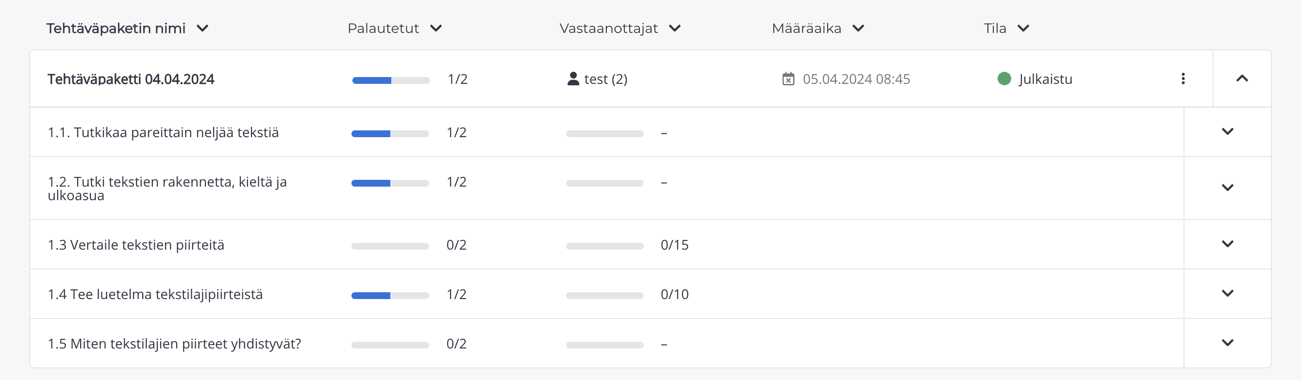 opettaja-palautukset